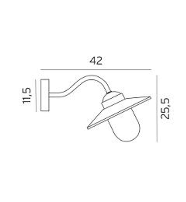 Norlys Karlstad 230 Vegglampe E27 Kobber