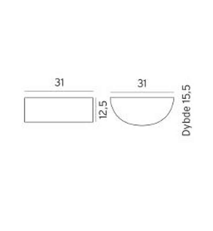 Norlys Vasa 127 Vegglampe E27 Aluminium