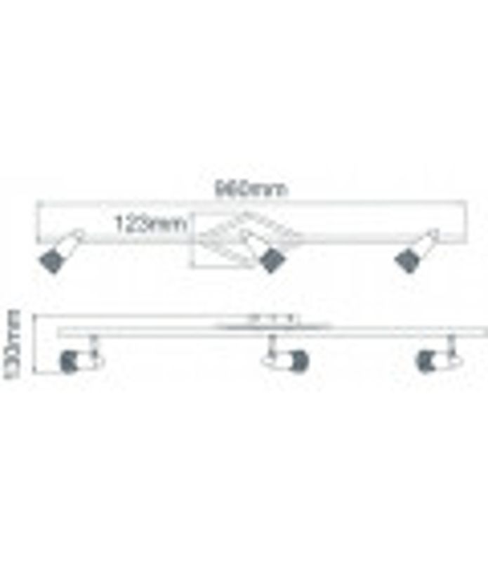 R-Line Spottskinne BRIS 3X6W Warmdim Matt Hvit 230V IP20