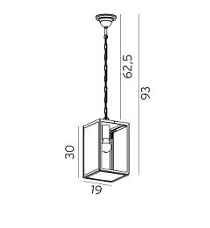 Norlys Lofoten Taklampe m/kjetting E27 Sort