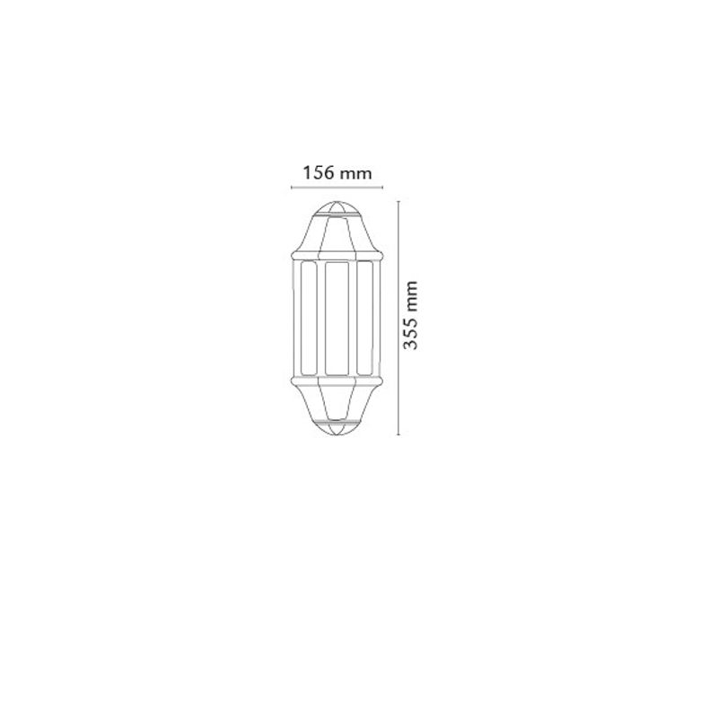 Sg Sorrento 4W LED klart glass Sort