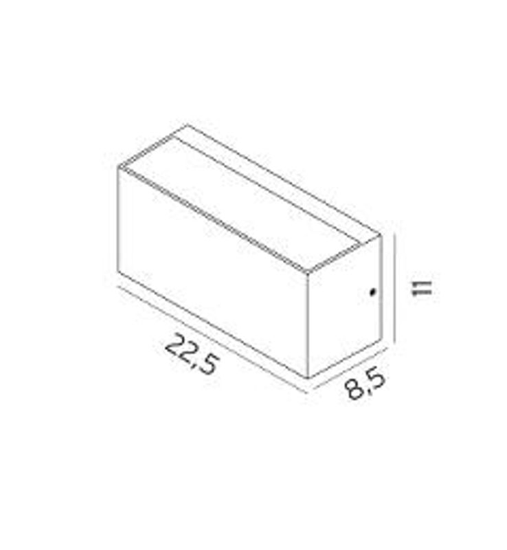 Norlys Asker 1514 Veggarmatur Nedlys E27 Aluminium