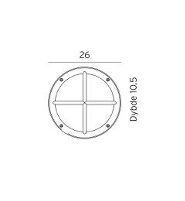Norlys Rondane 537 Vegglampe 11,3W LED Grafitt