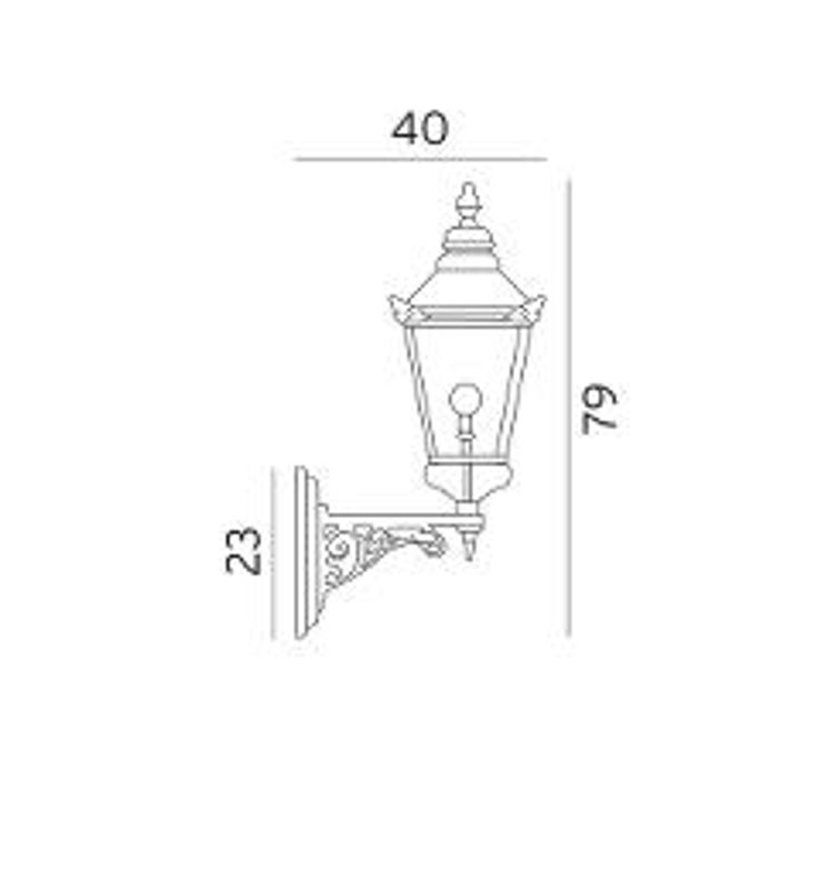 Norlys Chelsea 954 vegglampe E27 Kobber