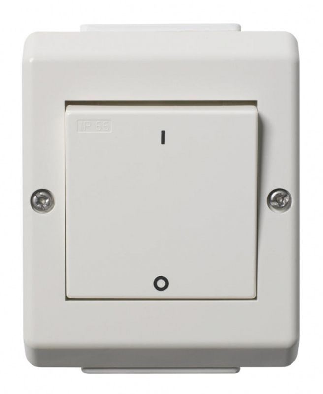 ELKO bryter IP55 2-pol påvegg RS16/2P