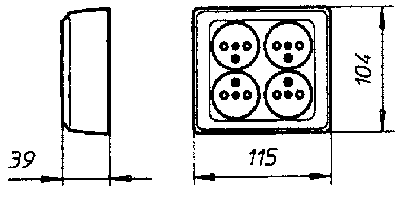ELKO Stikk 4-veis 1044 PT u/j ph