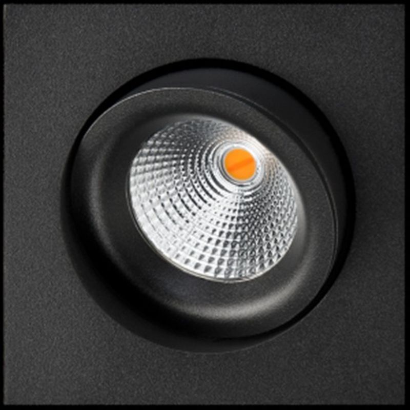 Sg Junistar Square IsoSafe DimToWarm Sort 6W LED 2000-2800K Ra&g