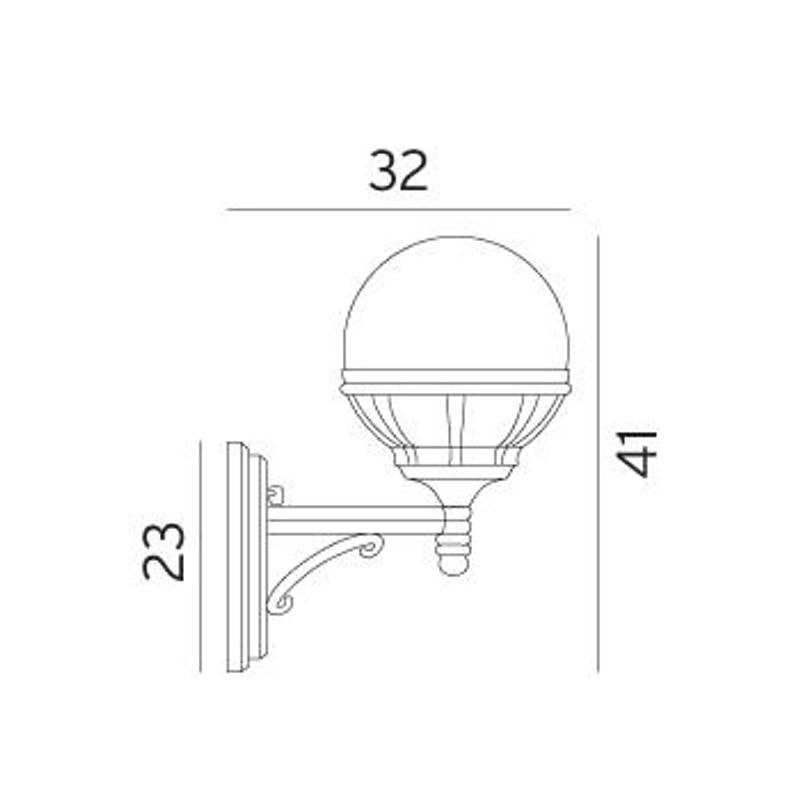 Norlys BOLOGNA 361 hvit vegglampe / utelampe