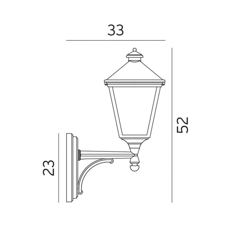 Norlys London 480 Vegglampe E27 Sort