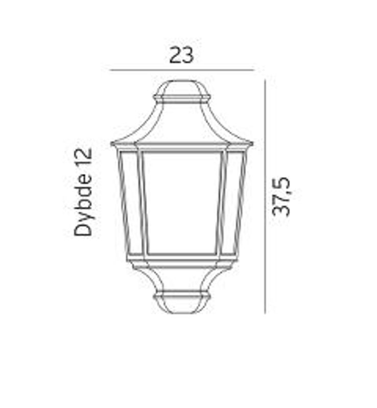 Norlys Glasgow 730 Vegglampe E27 Hvit