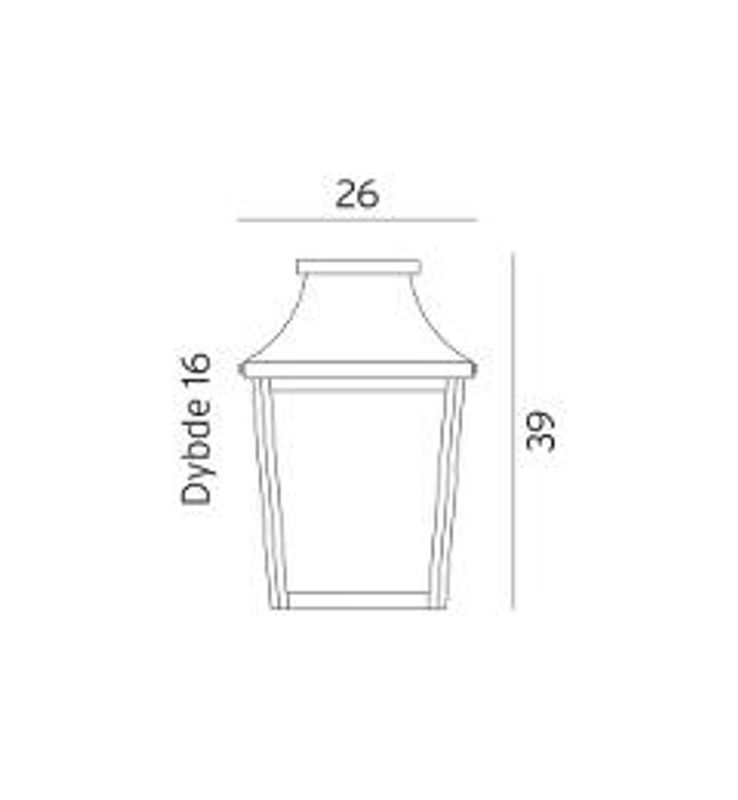 Norlys London 497 Vegglampe E27 Sort