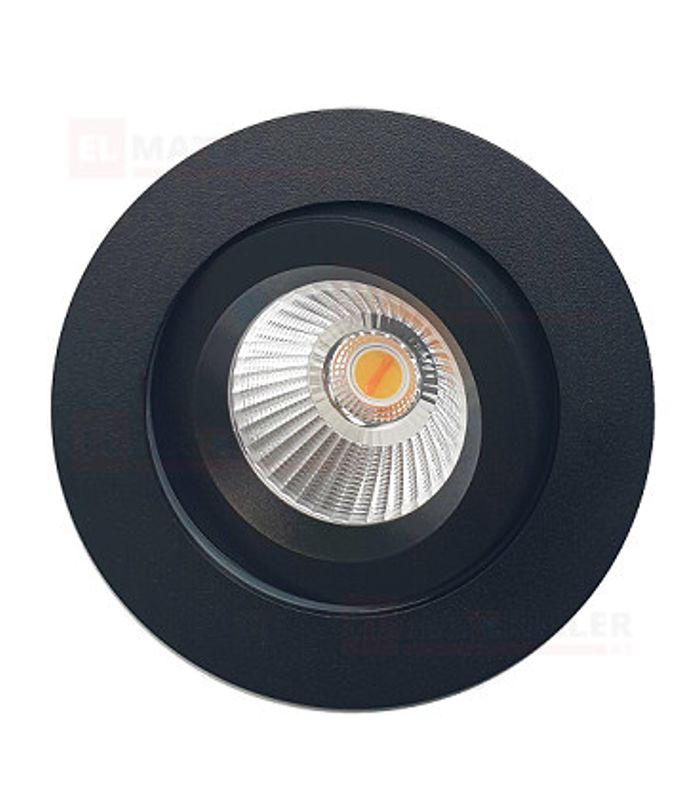 R-Line Venus 360 Isoled 8W Warmdim downlight Matt Sort 470lm IP4