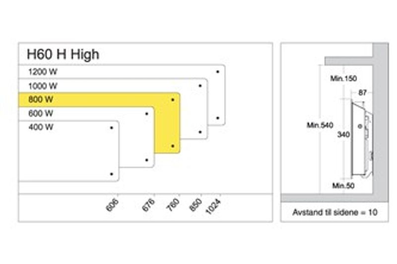 Glamox Heating H60 H08 230V hvit