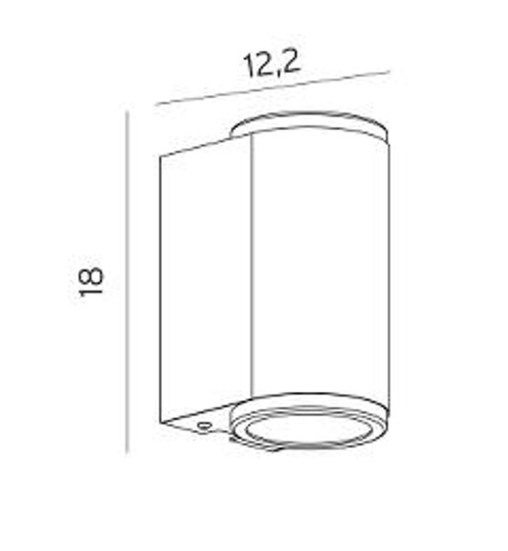 Norlys Mandal 1370 Opp/Nedlys 2x3,9W LED GU10 Galvanisert