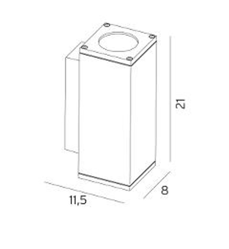  Norlys Sandvik 1731 Veggarmatur Opp/Ned 2x3,9W LED GU10 Alumini