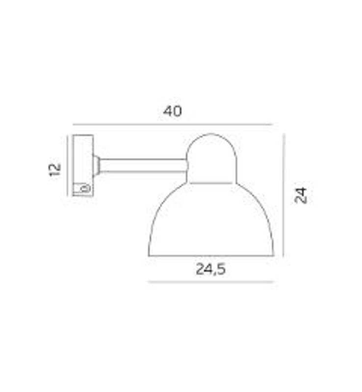 Norlys Koster 725 Vegglampe 11,3W LED m/rett arm Aluminium