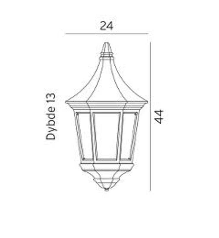 Norlys Venedig 261 Vegglampe E27 Hvit