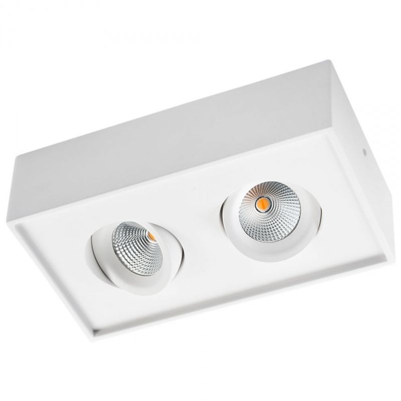Sg CUBE 2x6W LED DimToWarm Ra 95 Matt-Hvit