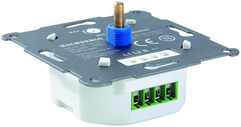 DIMMER, 5-100W LED, HVIT, 1-POL/TRAPP