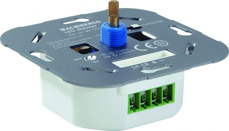 MULTIDIMMER, 5-300W/150W LED, HVIT, 1-POL/TRAPP