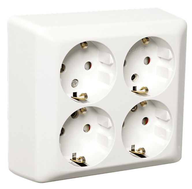 Hovedbilde ELKO Stikk 4-veis 1084 PT m/j ...