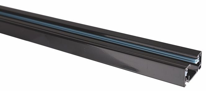 Hovedbilde 1-fas skinne, 1 m, Sort