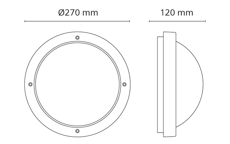 Sg Primo 1100 Sort 740lm 3000K Ra>80 Sensor