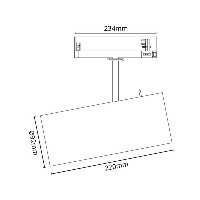 Sg Tube Pro 3-Tenning Sort 3830lm 4000K Ra>90 Ikke dimbar