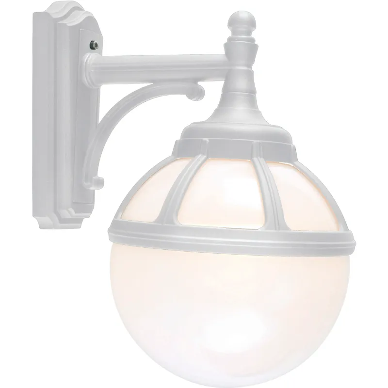 Norlys Bologna 311 Vegglampe E27 Opalt Glass Hvit