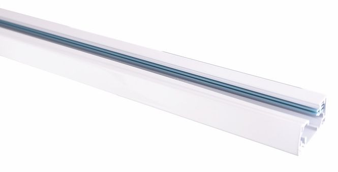 Hovedbilde 1-fas skinne, 2 m, Hvit