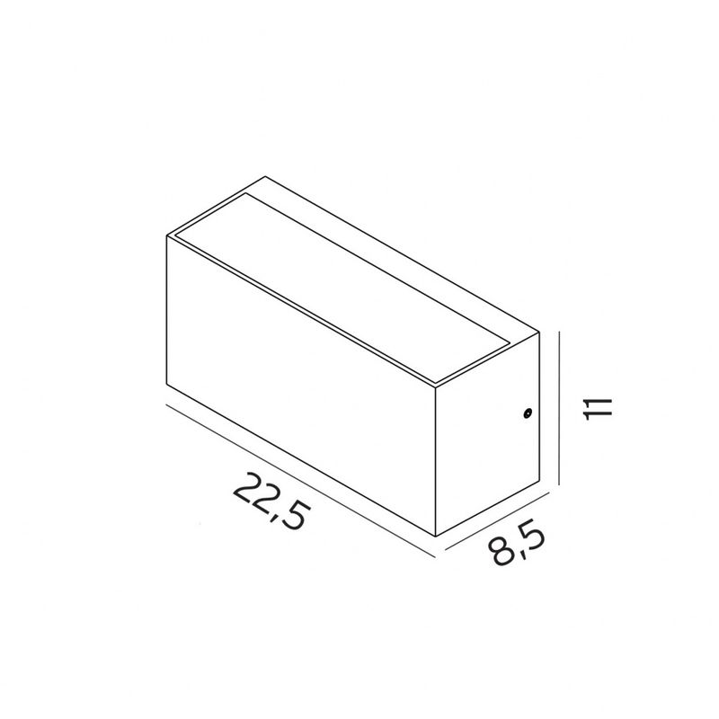 Norlys Asker 1720 Vegglampe Opp/Nedlys 8,5W LED Aluminium